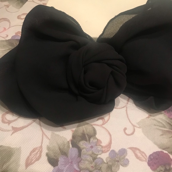 ———————SOLD——_—————TWO SILK CHIFFON CLIP BOWS NWT - Picture 11 of 12